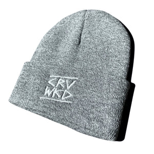 Carve wicked: EMBROIDERED LOGO BEANIE - Heather Grey