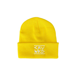 Carve Wicked: EMBROIDERED LOGO BEANIE - Yellow